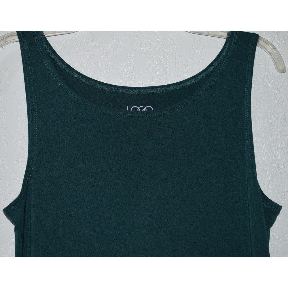 LOGO Layers by Lori Goldstein Womens Green Sleeveless Scoop Neck Tank Top Medium